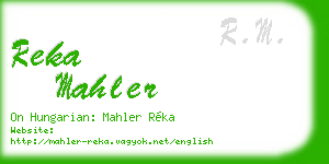 reka mahler business card