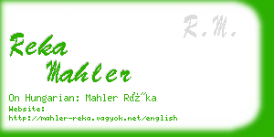 reka mahler business card